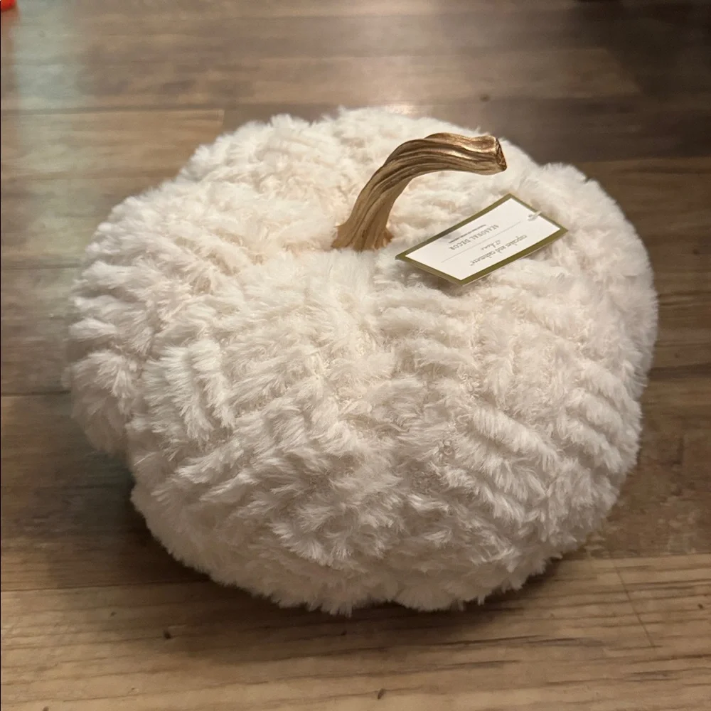 NWT Cupcakes & Cashmere Faux Fur Pumpkin 11”